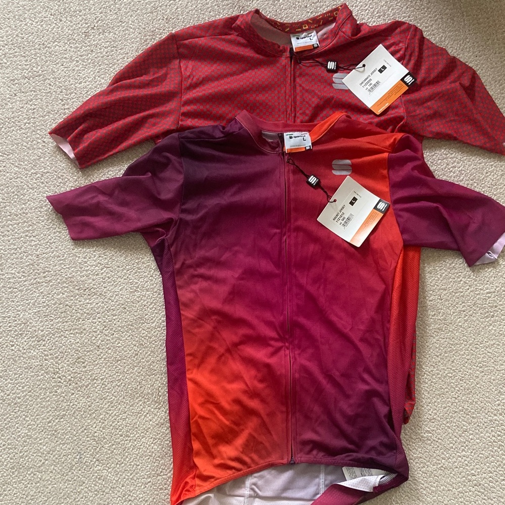 Men's Red and Purple Cycling Jerseys
